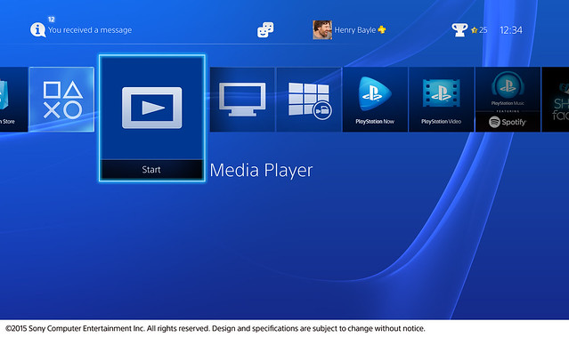 PlayStation4 媒体播放器. Media Player_1