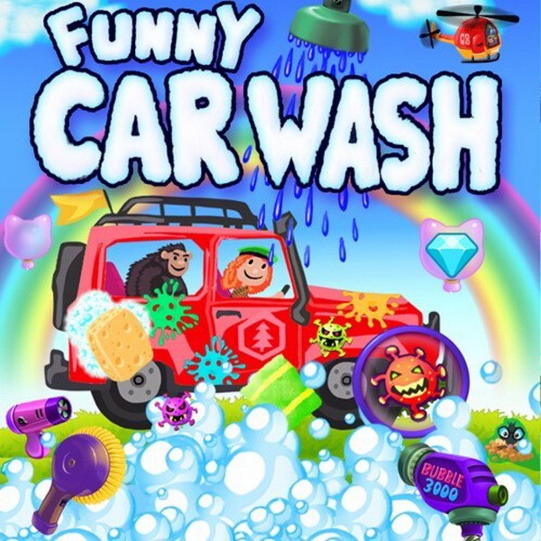 有趣的洗车：儿童和幼儿的卡车和汽车游戏车库.Funny Car Wash – Trucks & Cars Carwash RPG Game Garage for Kids & Toddlers