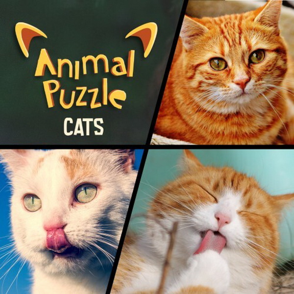动物拼图：猫.Animal Puzzle Cats