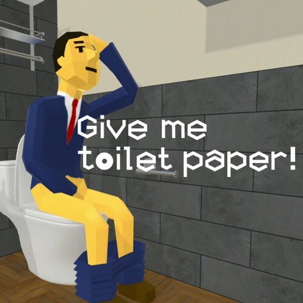 没纸了！.Give me toilet paper!