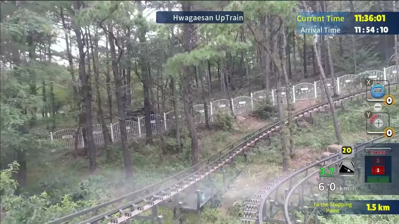 韩国花开山单轨全景线.Korean Monorail Panorama Line Hwagaesan_3