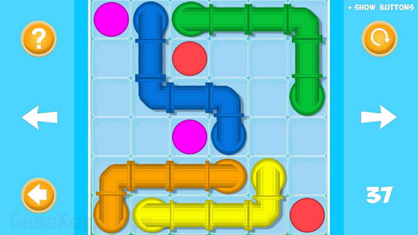 连接彩色点：有趣的水流管道艺术拼图游戏.Connect Color Dots: Fun Water Flow Pipe Line Art Puzzle Game_2