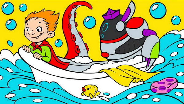 漫画涂色书.Comic Coloring Book_4