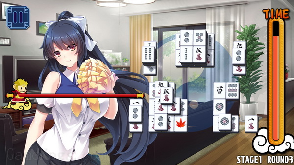 美女麻将牌：蓝.Pretty Girls Mahjong Solitaire: Blue_0