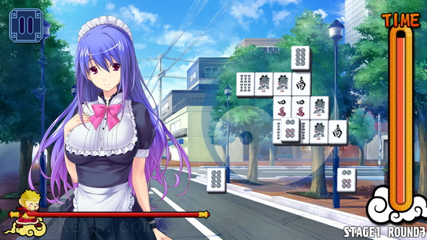 美女麻将牌：蓝.Pretty Girls Mahjong Solitaire: Blue_1