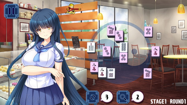 美女麻将牌：蓝.Pretty Girls Mahjong Solitaire: Blue_2