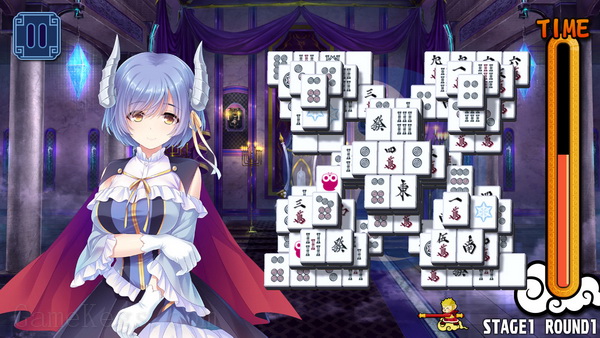 美女麻将牌：蓝.Pretty Girls Mahjong Solitaire: Blue_5