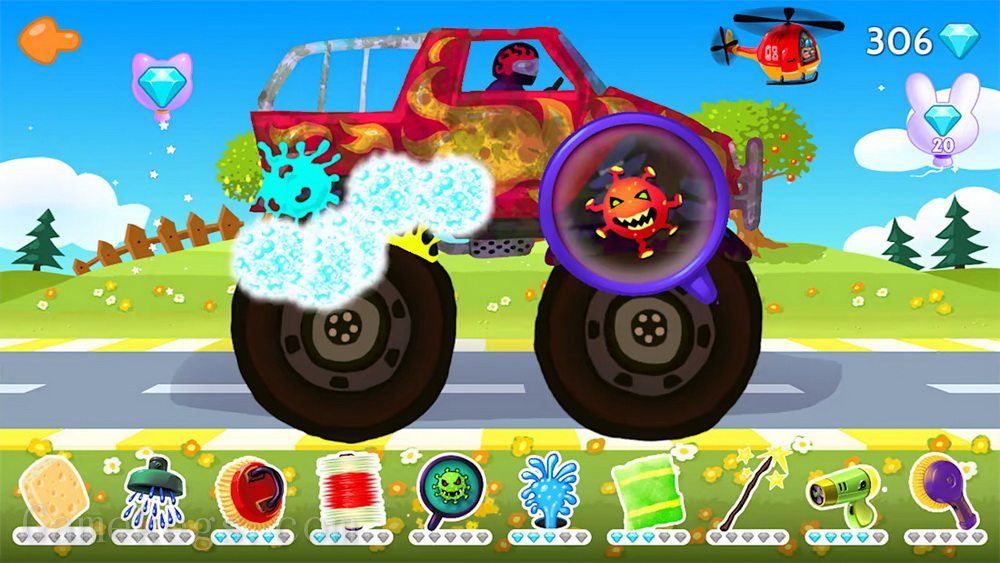 有趣的洗车：儿童和幼儿的卡车和汽车游戏车库.Funny Car Wash – Trucks & Cars Carwash RPG Game Garage for Kids & Toddlers_0