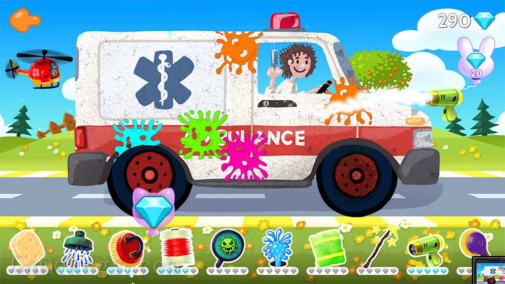 有趣的洗车：儿童和幼儿的卡车和汽车游戏车库.Funny Car Wash – Trucks & Cars Carwash RPG Game Garage for Kids & Toddlers_2