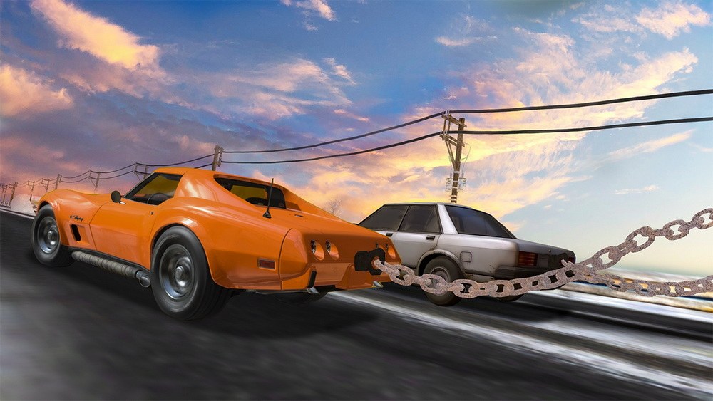 链式汽车特技模拟器：3D 极限公路汽车驾驶游戏.Chain Car Stunt Simulator: 3D Extreme Highway Car Driving Games_5