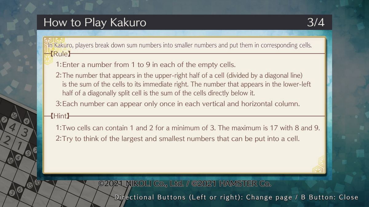 Nikoli益智游戏S数和Kakuro.Puzzle by Nikoli S Kakuro_4