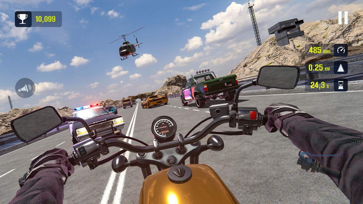高速公路摩托车赛车疾驰2023模拟器.Highway Moto Racing Rush 2023 Simulator_5