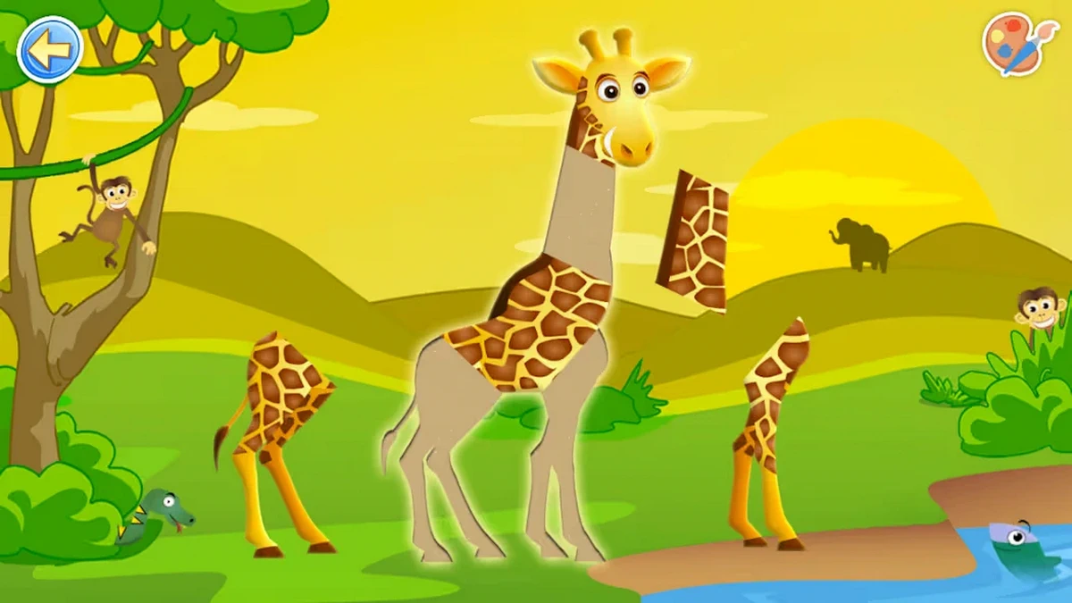 儿童拼图与色彩游戏：幼儿涂色书绘画填色.Puzzles & Colors Games for Kids Toddler Coloring Book Draw Paint_5