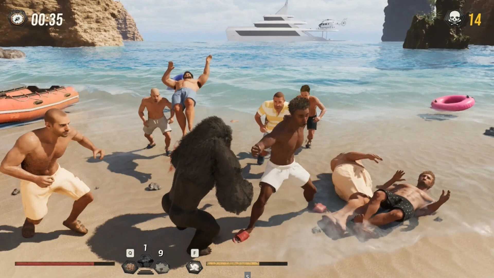 猩猩对战100个男人.Gorilla Vs 100 Men_0
